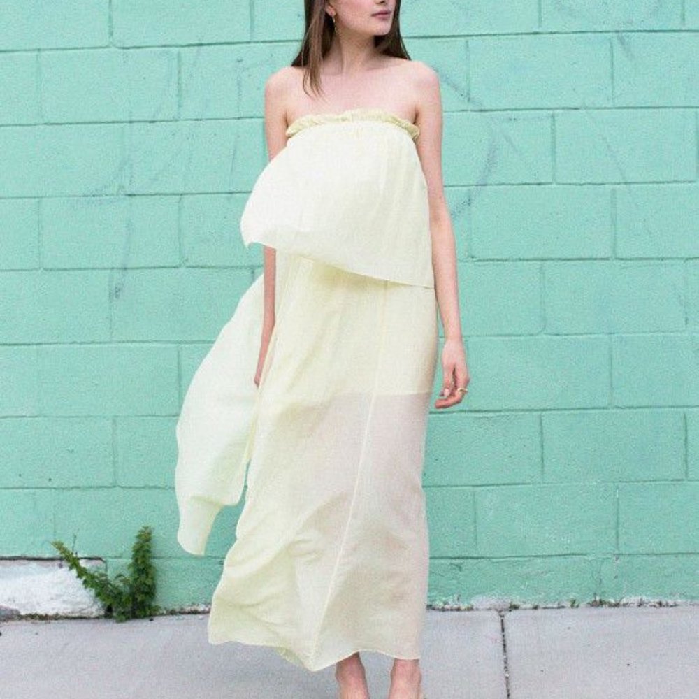 NWOT Rachel Antonoff Layered Maxi Strapless Dress